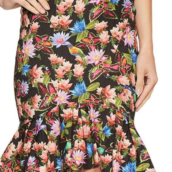 New Nicole Miller Floral Jungle Lamanca Dress - Picture 6 of 7